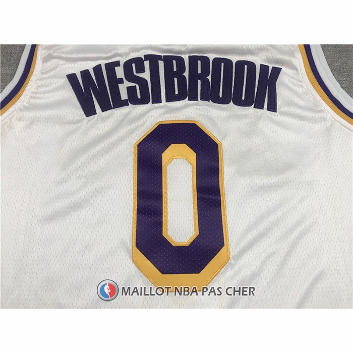 Maillot Los Angeles Lakers Russell Westbrook NO 0 Association 2021 Blanc